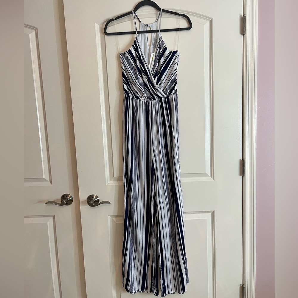 Dress Code LA Blue Stripe Jumpsuit